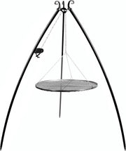 Driepoot 200 cm met katrol met stalen grillrooster | ⌀50cm