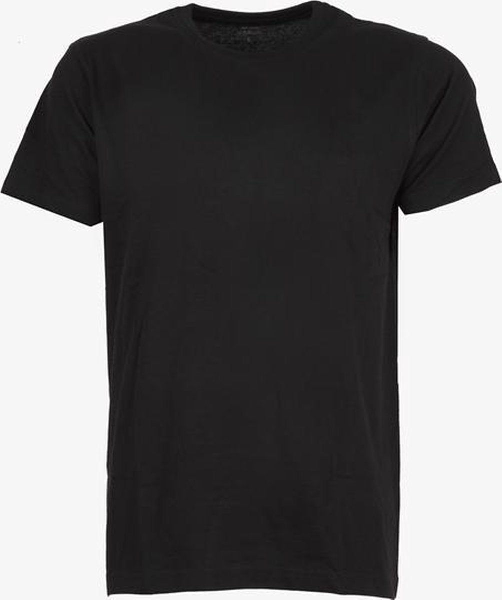 Unsigned heren T-shirt katoen - Zwart - Maat S