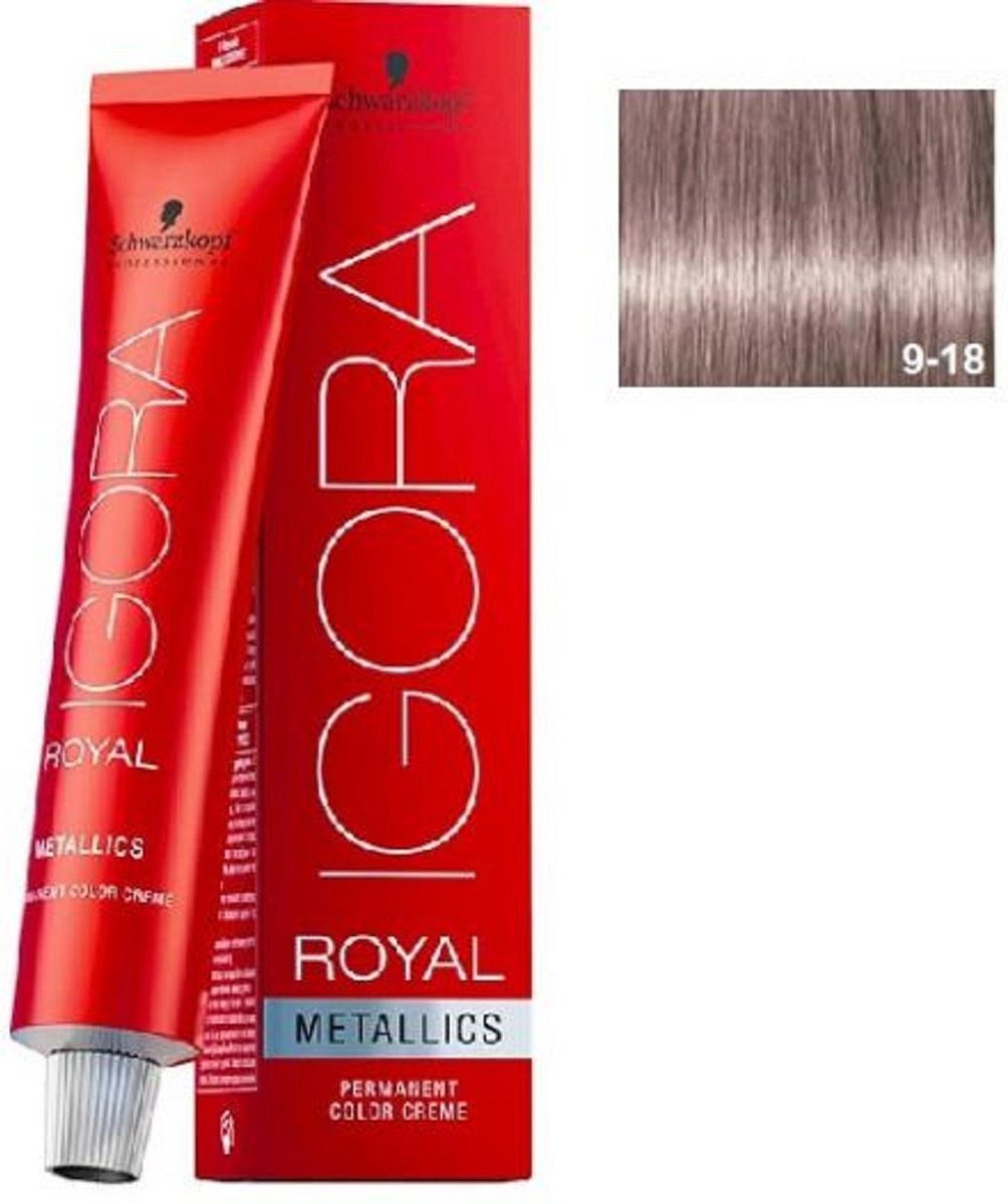 Schwarzkopf Professional Igora Royal Metallics 9-18 Mate Rubio Very Light Red 60ml