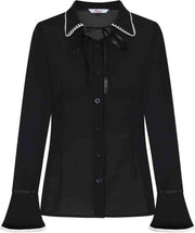 Dancing Days Blouse -S- CAROLINE Zwart