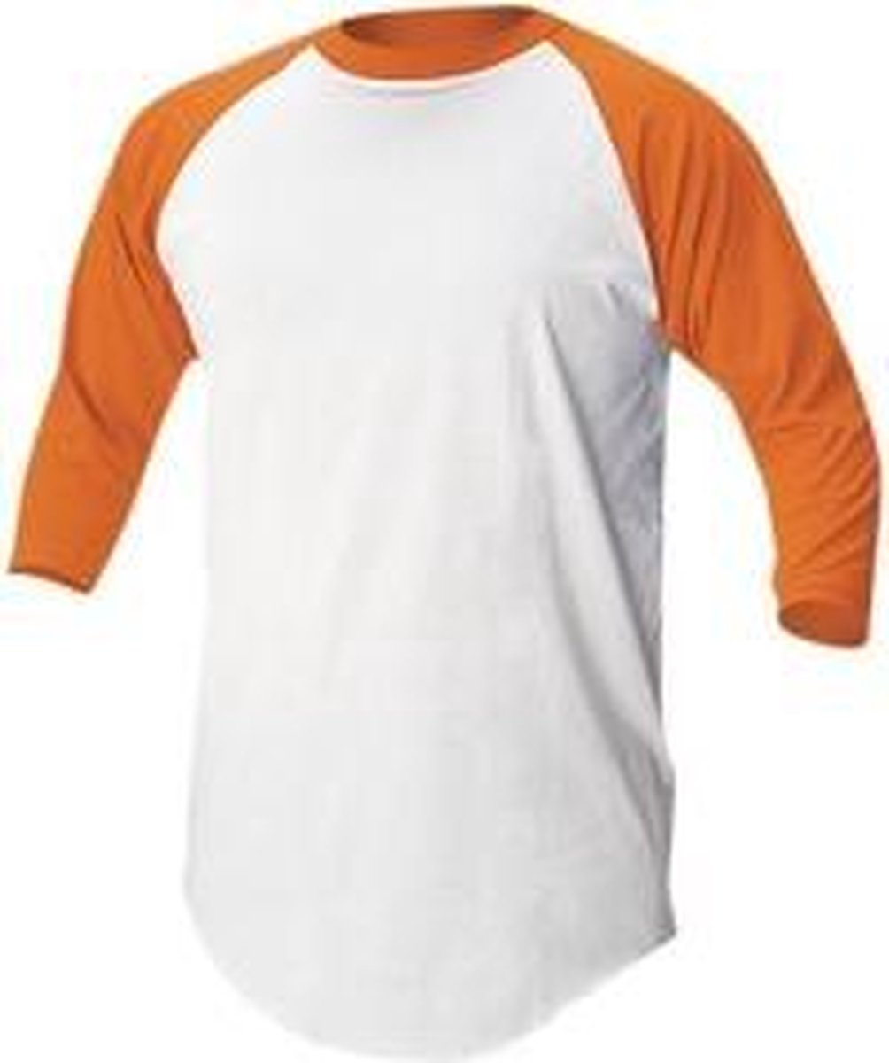 Soffe Klassiek Honkbal Ondershirt 3/4  Mouw - Volwassenen - Oranje - Small