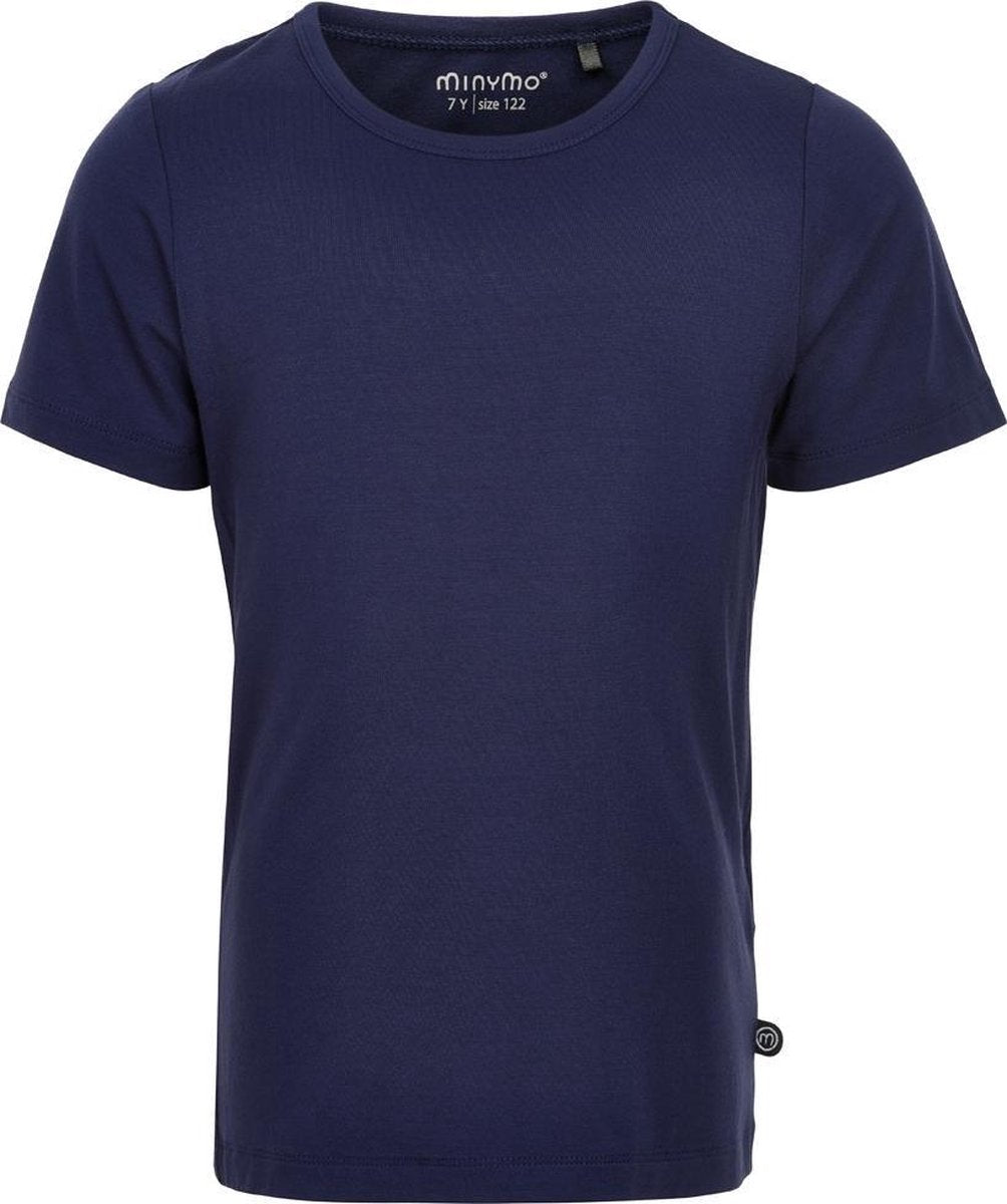 Minymo T-shirt Bamboo Meisjes Viscose Donkerblauw Maat 140
