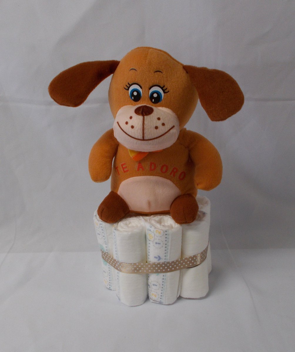 1 laag pampertaart hondje