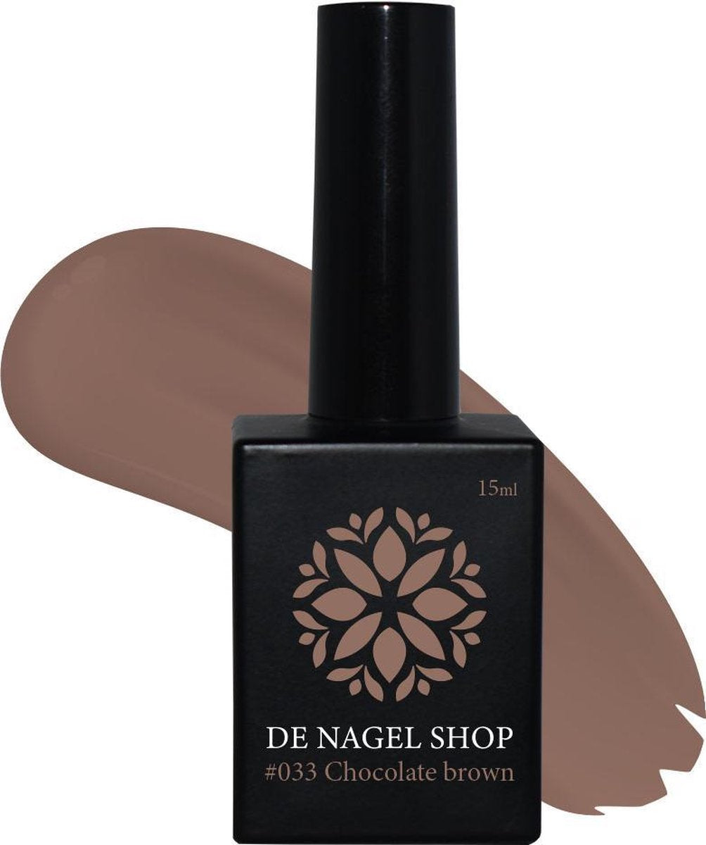 Chocolate brown 033  Gel nagellak - Bruine gel nagellak  - 15ml - De Nagel Shop - Gelnagels Nagellak