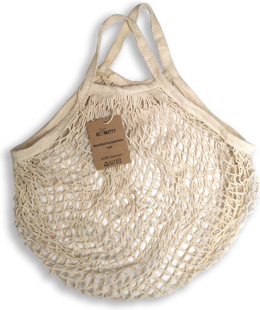 Eco Nutty - Boodschappentas net creme - Eco & Zero waste - Katoen - Mesh