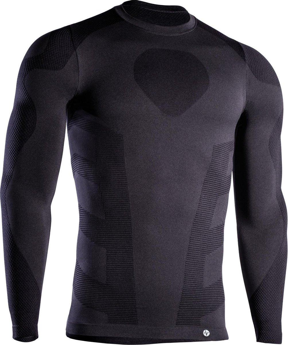 Iron-ic Sportshirt Thermo Heren Polyamide Zwart Maat Xxl