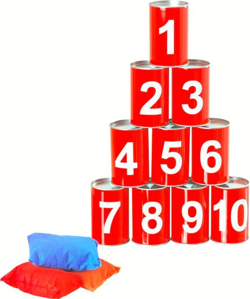 Alert Blikgooien met 10 Blikjes en 3 Pittenzakjes