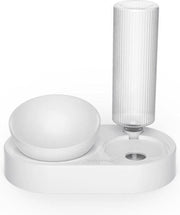 WiseGoods Voerbak Kat & Hond met standaard - Dubbel Voer en Water set - Huisdier Drinkbak en Eetbak - Honden en Katten - Wit