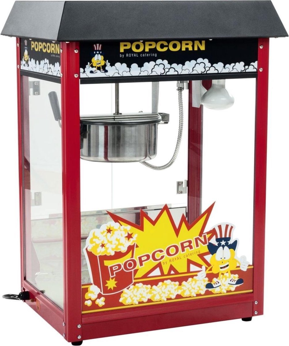 Royal Catering Popcorn Machine - Zwart dak
