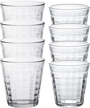 Drinkglazen/waterglazen Prisme set transparant 170/275 ml - 12-delig - koffie/thee glazen