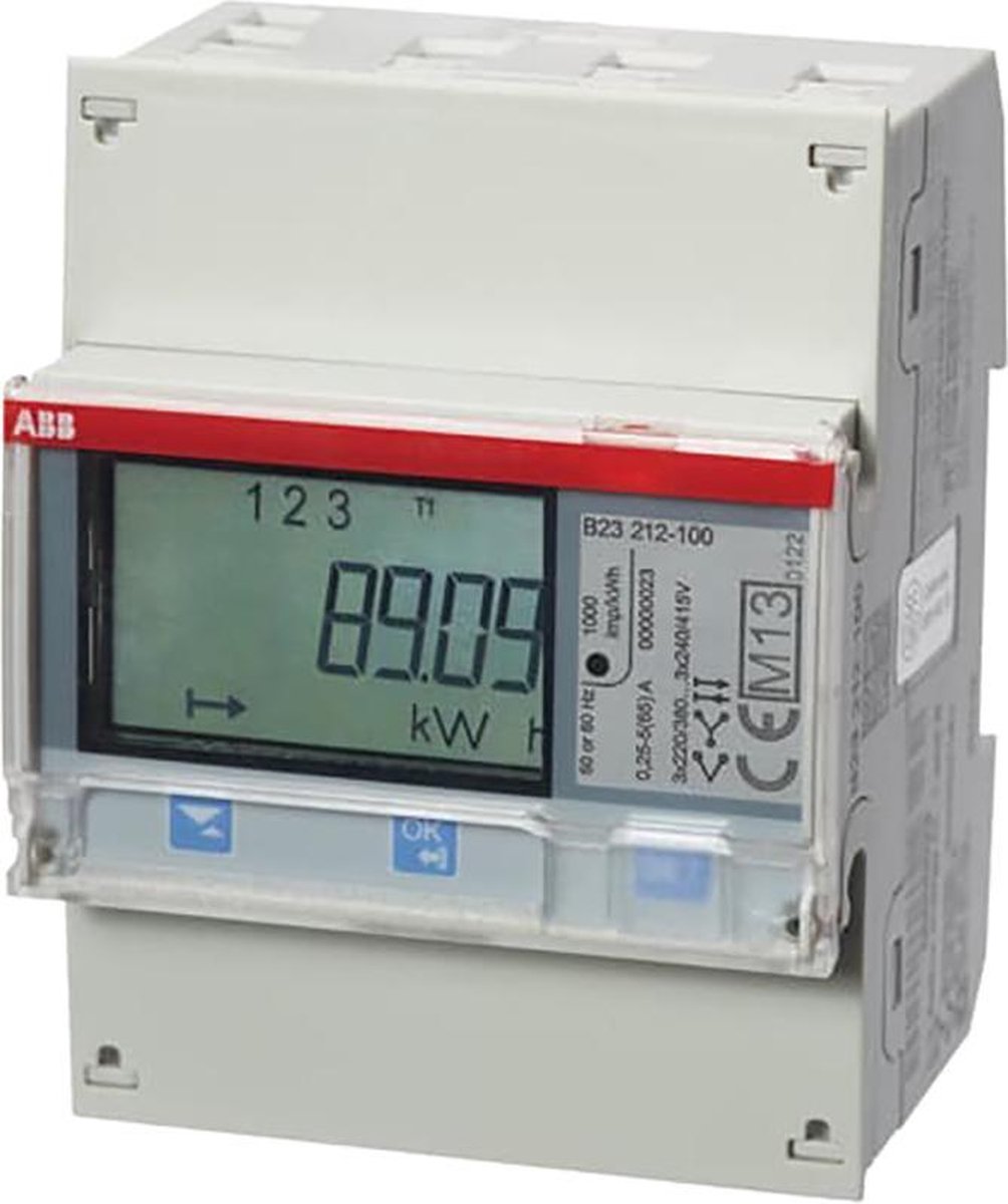 ABB B23 3 Fase kWh meter 65A met Modbus