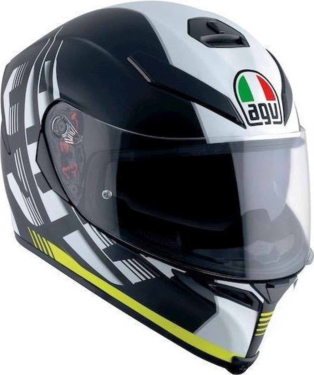 AGV K-5 S darkstorm mat zwart/geel