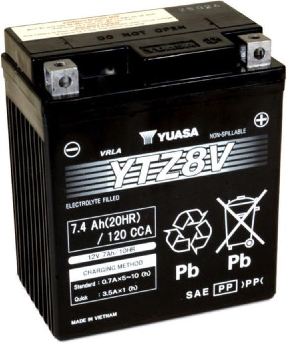 Yuasa YTZ8V (wc) accu 12V 7Ah 130CCA
