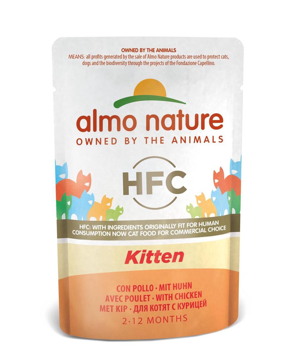 Almo Nature HFC Natvoer voor Kitten - 24 x 55 gram - Kip - 24 x 55 gram