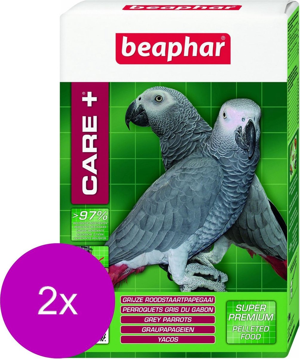 Beaphar Care Plus Grijze Roodstaart - Vogelvoer - 2 x 1 kg