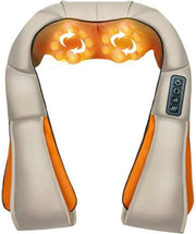 Shiatsu massagekussen - Massagekussen - Nekmassage shiatsu - Massages Rug / Benen / Voeten / Kuiten - Incl. Auto Stekker (Beige)