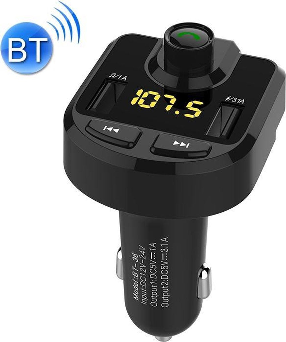 Bluetooth FM-zender Draadloze in-car-radio Adapter Muziekspeler Handsfree bellen Carkit