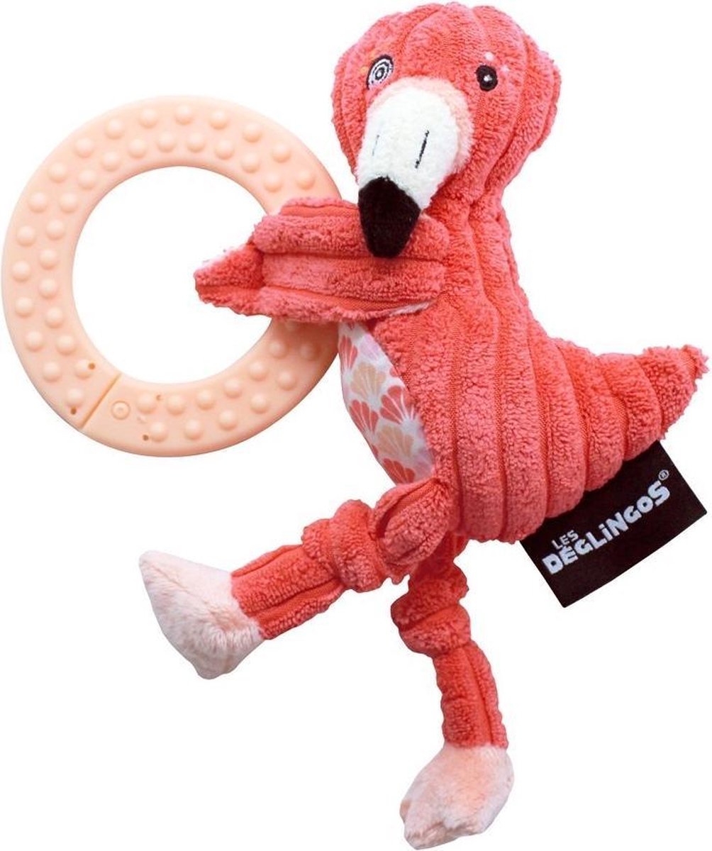 Les Deglingos Bijtrinng Flamingo Roze