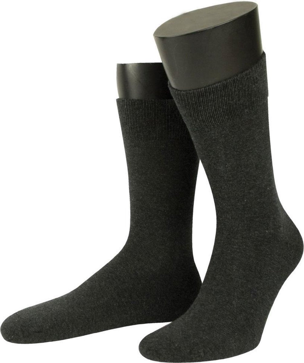 Basset | 6 Pack | Sokken Heren | Naadloos | Antraciet| Maat 43-47
