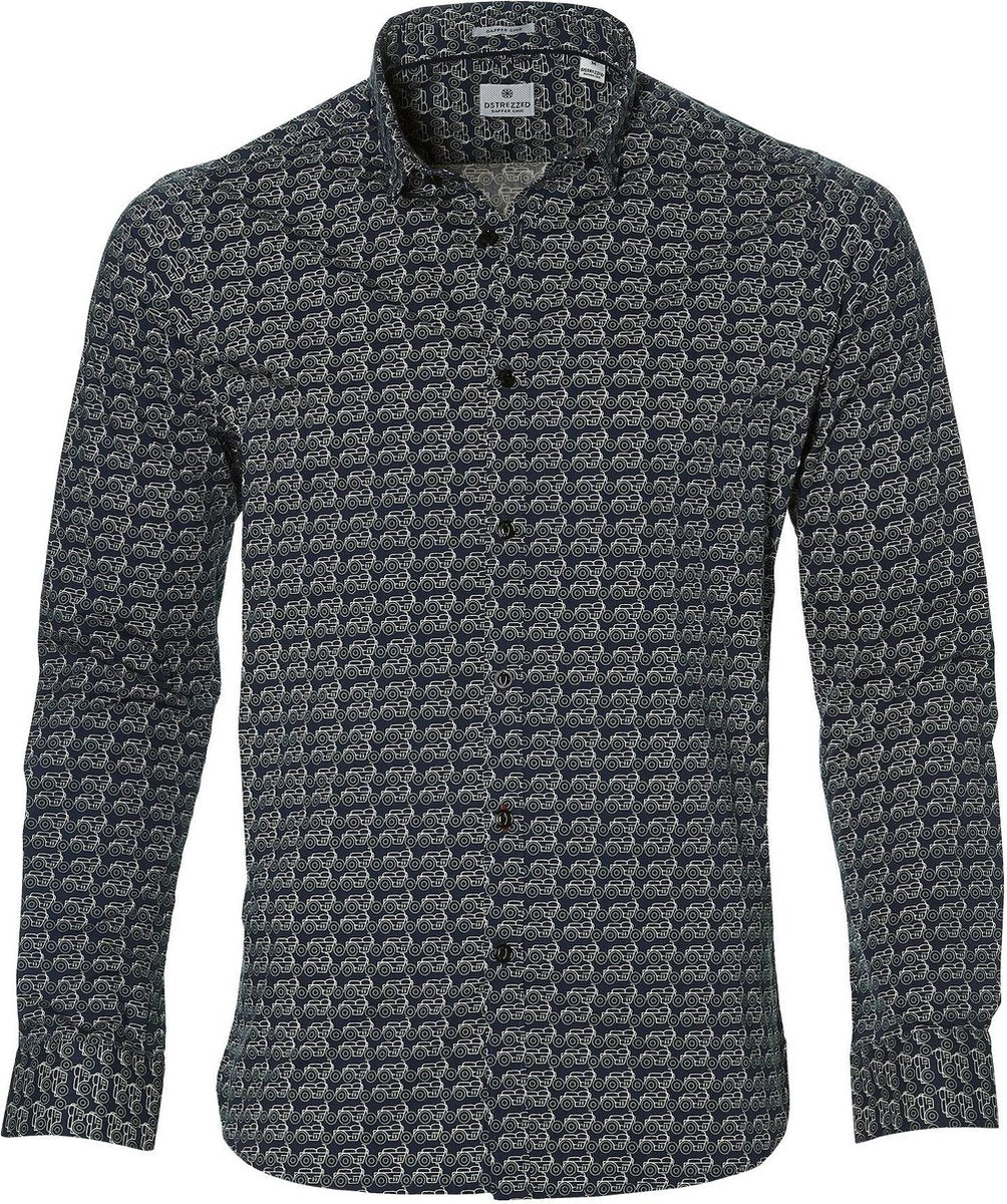 Dstrezzed Overhemd - Slim Fit - Blauw - L