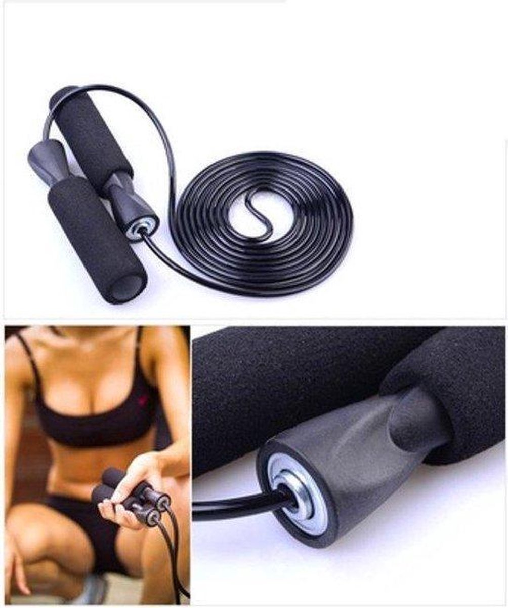 Kaytan Sports Spring Touw-Professioneel Springtouw-Fitness-Boks-Krachttraining 2.5 m- Zwart
