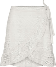 Vero Moda VMHONEY LACE H/W WRAP SKIRT Snow White Dames Rok - Maat M