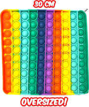 Ultrasativa® - Pop It XXL - Pop It - 30X30 - Mega Pop It - Pop It Mega Groot - Regenboog - Regenboog Pop It - Fidget - Fidget Toys - Tiktok Trend - Rond - Ronde Pop It