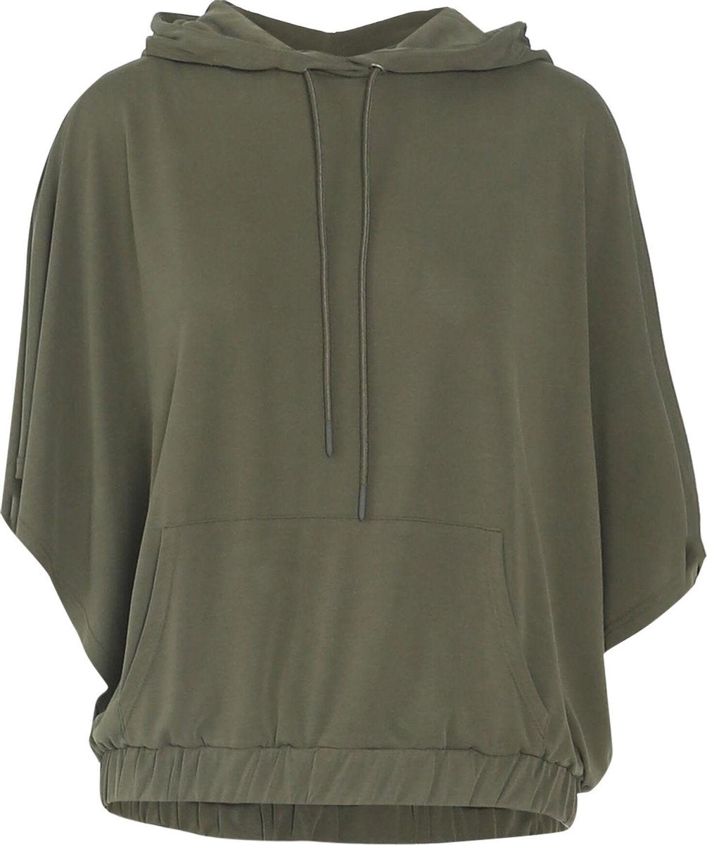 Cassis - Mouwloze sweater met capuchon - Kaki