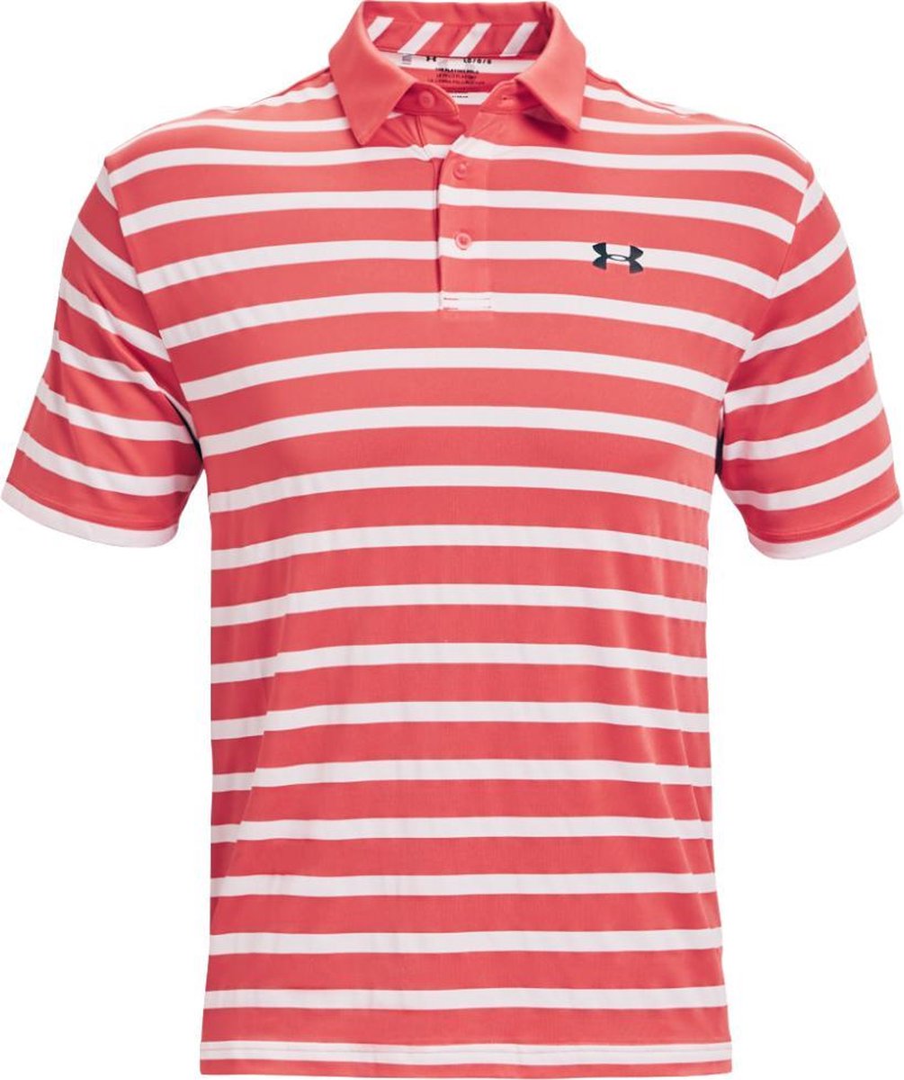 UA Playoff Polo 2.0-Venom Red / White / Black maat: M    heren > golf kleding > polo