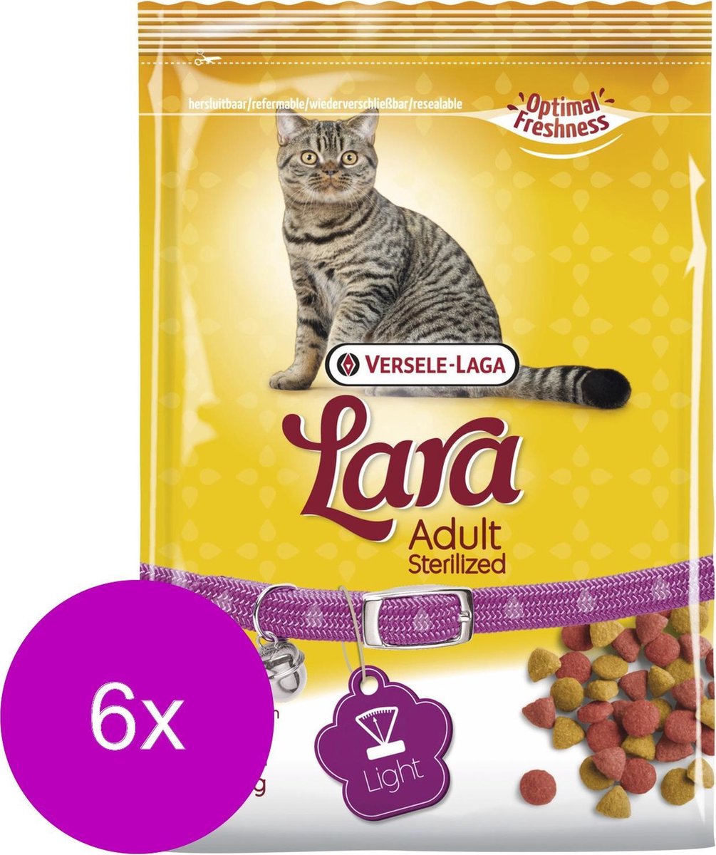 Lara Adult Sterilized Kip&Eend - Kattenvoer - 6 x 350 g