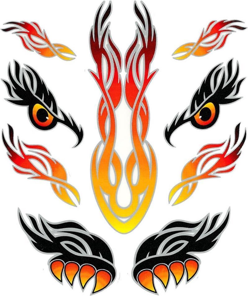 Amigo Fietsstickers Eyes Tribal Zwart/oranje