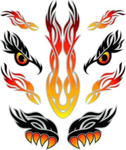 Amigo Fietsstickers Eyes Tribal Zwart/oranje