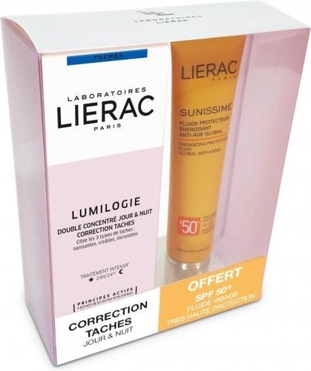Lierac Serum + Gratis SPF 50+ Visage Lumilogie Double Concentré Jour & Nuit