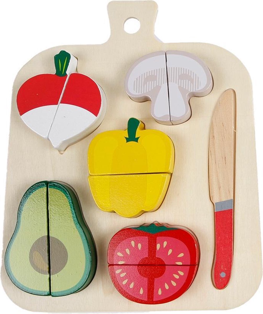 Toys Amsterdam Snijset Groente Junior Hout 22 X 18 Cm 12-delig