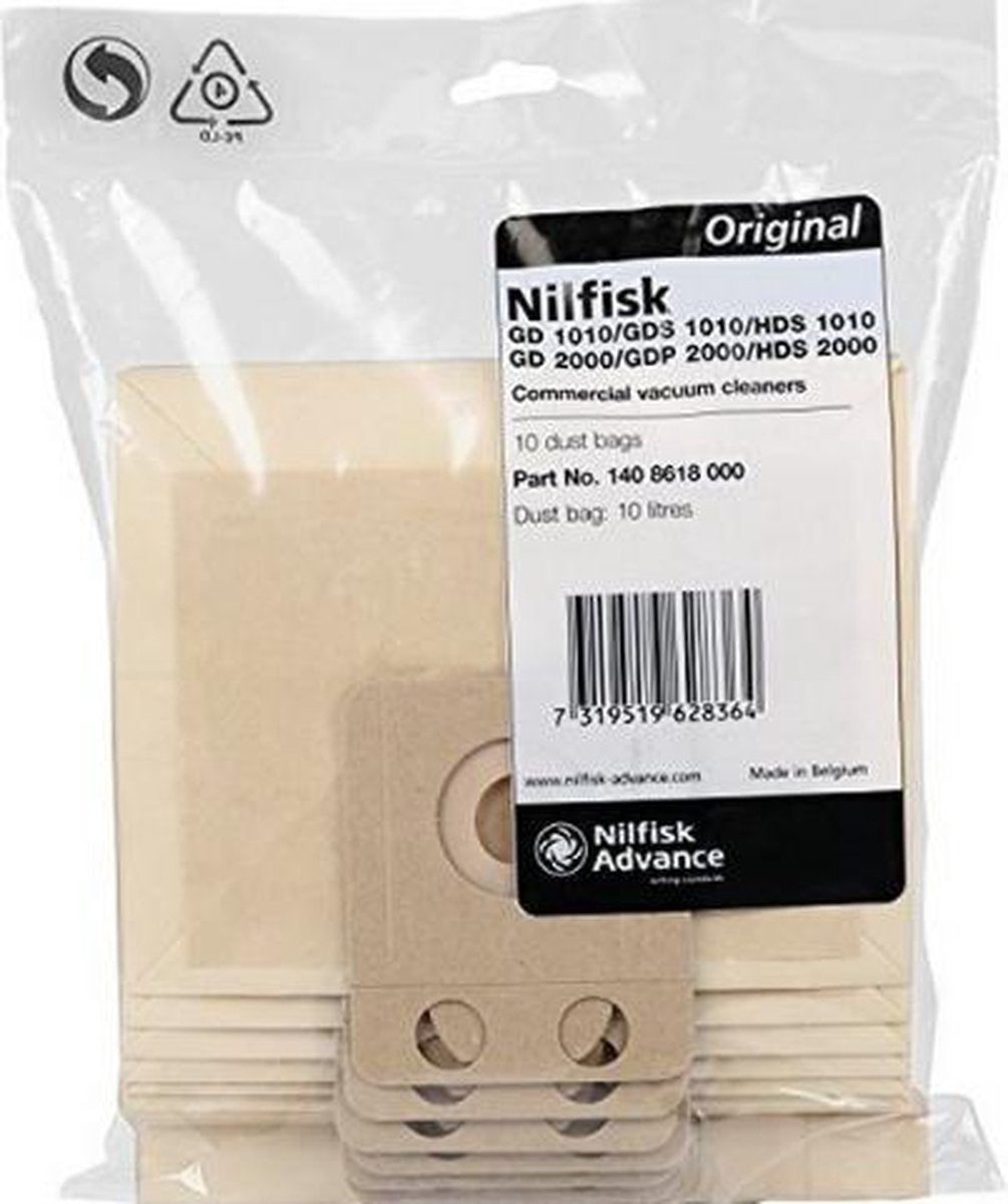 Nilfisk stofzuigzakken origineel - 10st - oa. VP300
