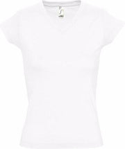 Dames t-shirt  V-hals wit 38 (M)