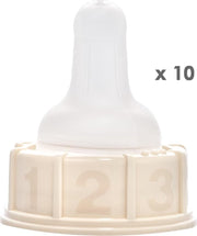 10x lekvrije Materni 1-2-3 speen geel voor baby's  >2