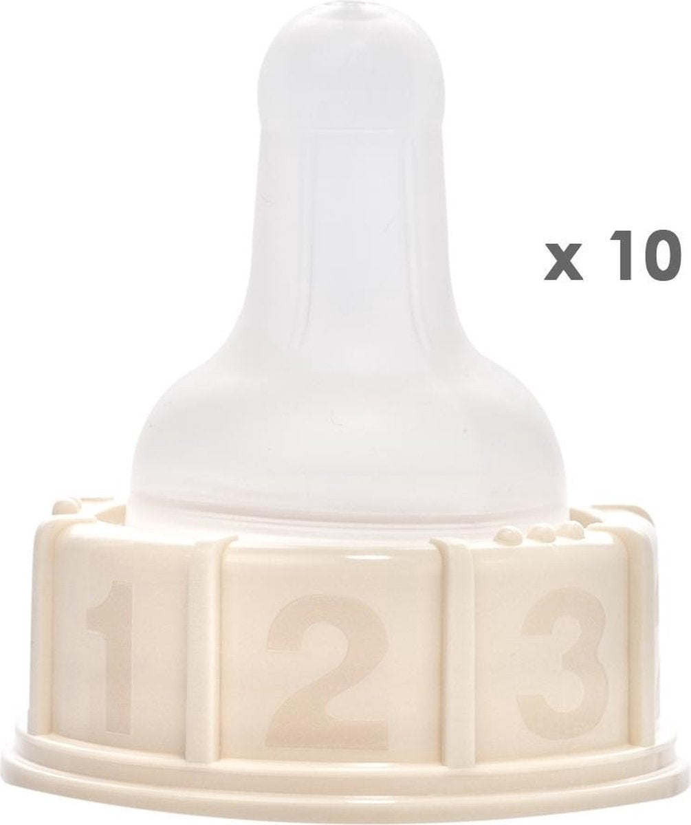 10x lekvrije Materni 1-2-3 speen geel voor baby's  >2