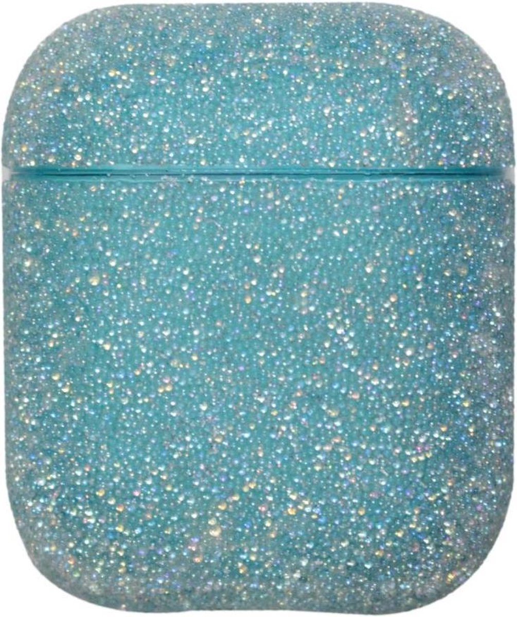 Apple AirPods 1 & 2 glitter hard case - blauw -