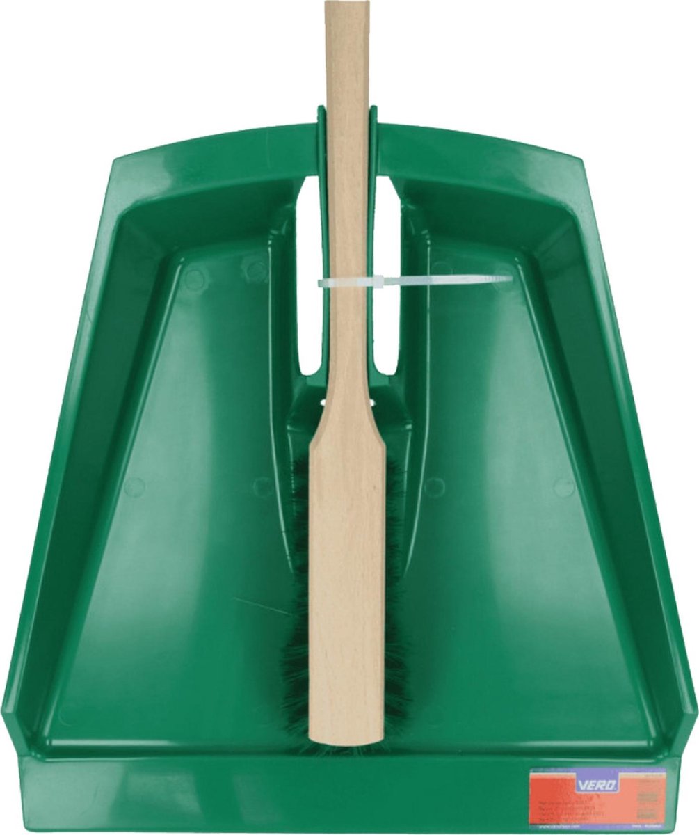 Stoffer en Blik- Groen - Houten handveger