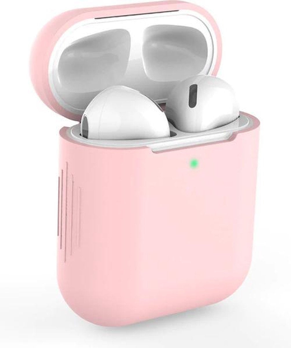 Siliconen Airpod case - Roze - Airpods Pro Hoesje - Airpods Cover - Beschermhoesje voor Apple AirPods