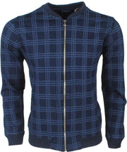 Ferlucci - Exclusief  Heren Vest -  Bomber model - Blauw Geblokt