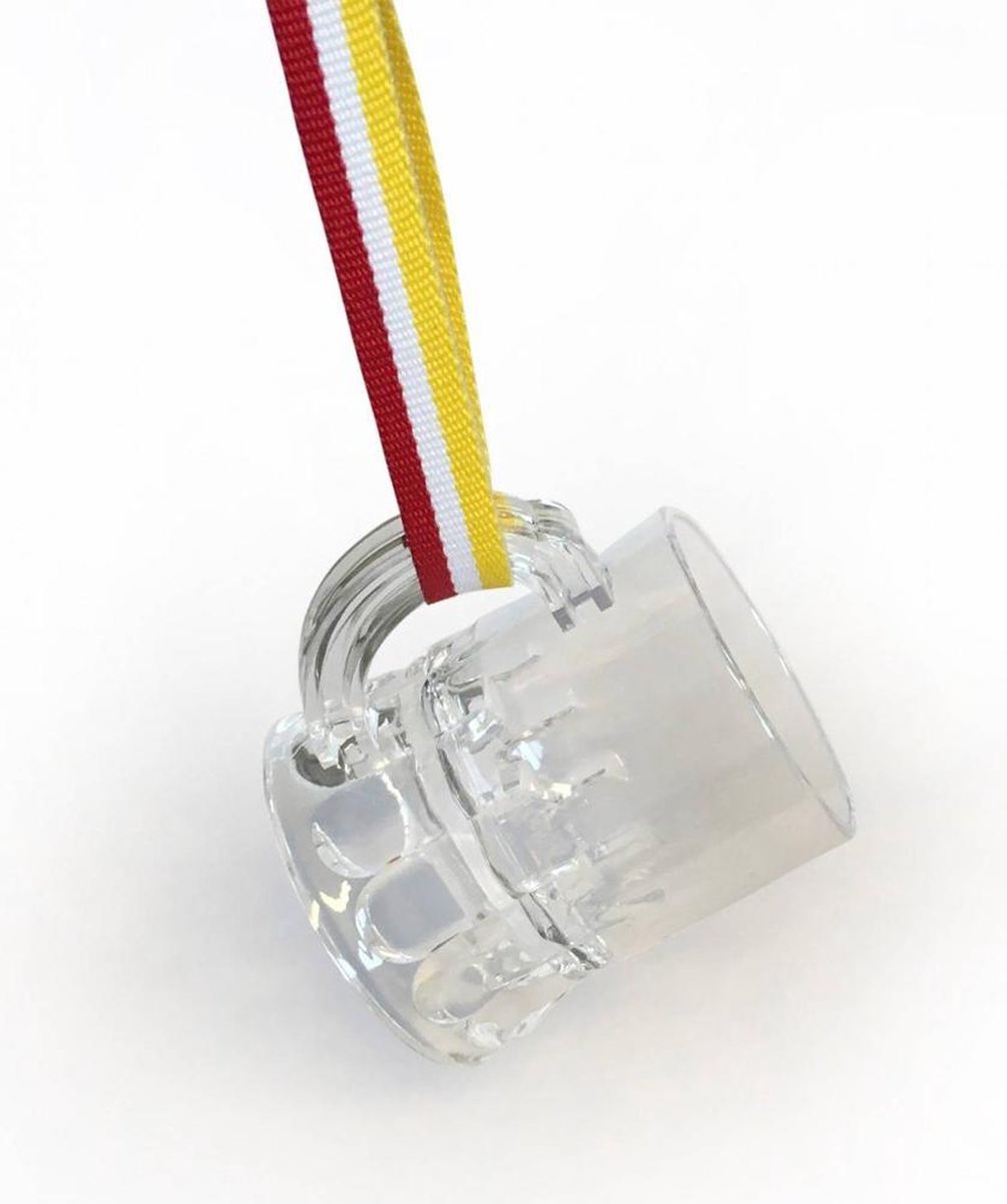 Shotglas met Oeteldonks lint - transparant - 1 stuk