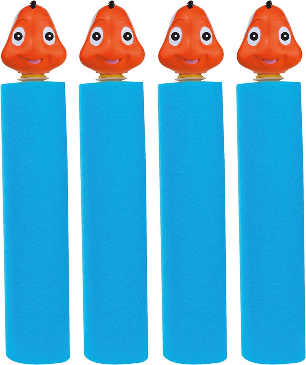 10x Lichtblauw vissen waterpistool/waterpistolen van foam 26
