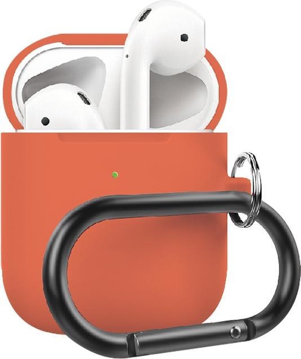By Qubix - AirPods 1/2 hoesje siliconen chargebox Series - soft case - perzik - UV bescherming - AirPods hoesjes