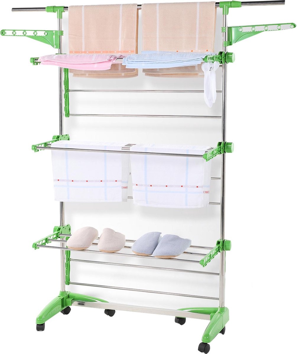 Herzberg HG-5015; Droogrek multifunctionele opvouwbare Groen