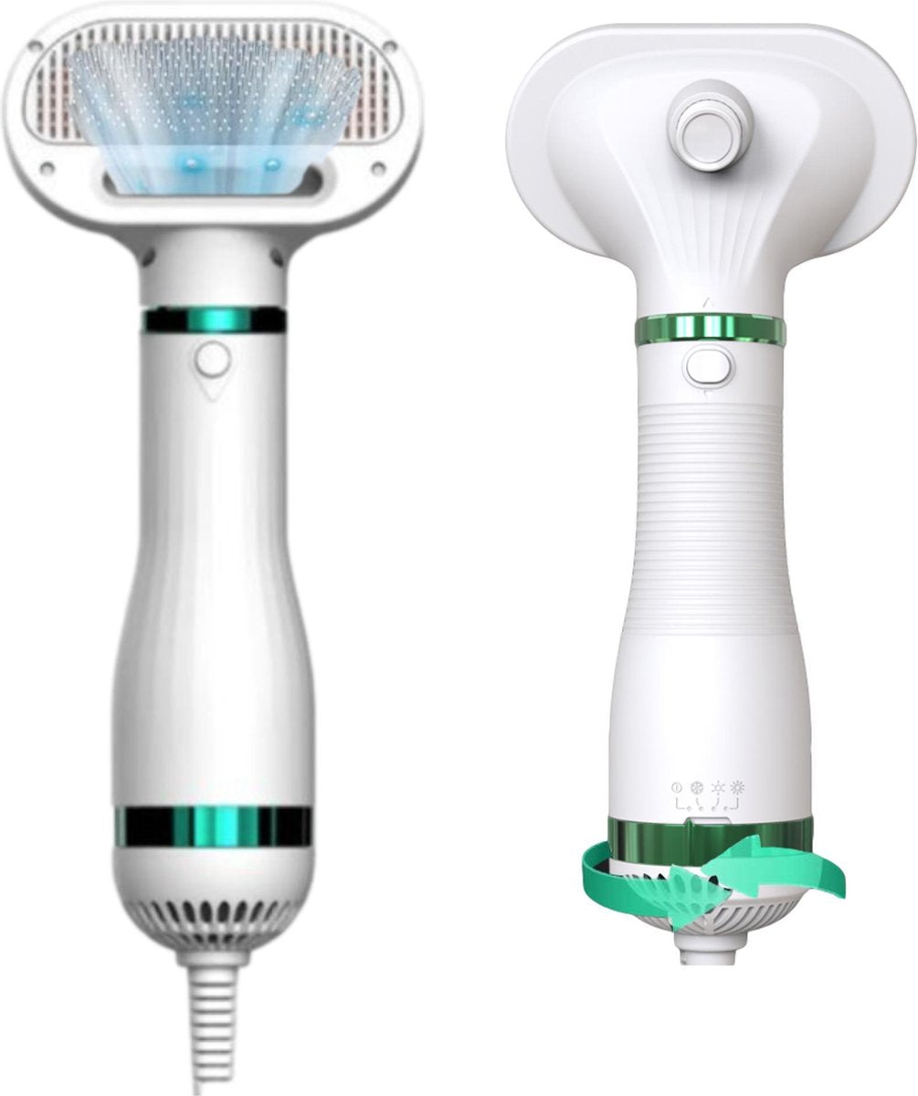 Dhoker - Dieren föhn RK 52- Haardroger – Hondenhaardroger - 2 in 1 Kam – Haarverzorging – Dierenverzorging – Hondenfohn met kam – Hondenfohn - Pet grooming – Pet hair dryer - 2021 model