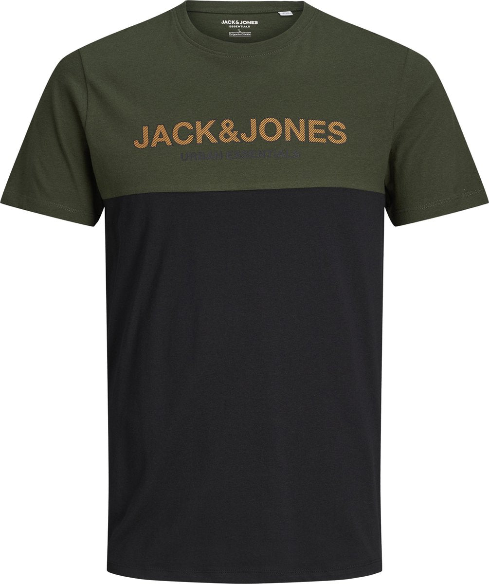 JACK&JONES PLUS SIZE JJEURBAN BLOCKING TEE SS O-NECK PS Heren T-shirt - Maat EU4XL