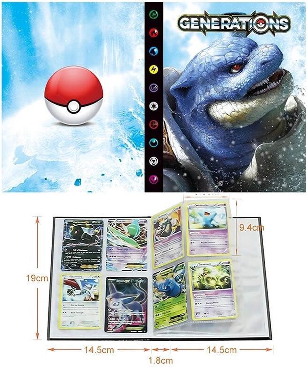 Pokémon Verzamelmap – Voor Kaarten – 240 kaarten – Zonder Kaarten - pokemon map - opslag - mapje - pocket - opbergmap - opberg