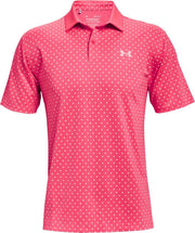 Polo met UA Performance-print in roze maat: L    heren > golf kleding > polo